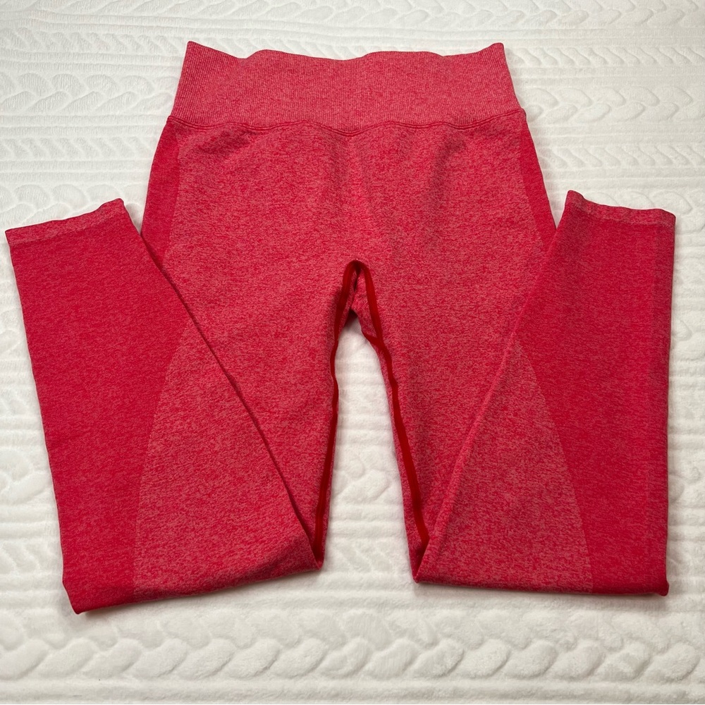 VS Pink - Womans Cherry Red High Waisted Seamless Yoga pants/leggings